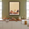 Stack of Sweet Pastries Print - Dessert Lover Gift - Bakery Counter Wall Art