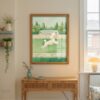 Poodle Nursery Print - Gift for Poodle Mom - Puppy Garden Watercolor Art