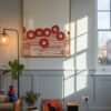 Rolling Vinyls - Black and Red - Music Room Wall Art