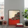 Rolling Vinyls - Black and Red - Music Room Wall Art