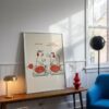 Two cats as DJ, Vinyl Record Cat Wall Art - Music Room Decor