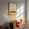 Two cats as DJ, Vinyl Record Cat Wall Art - Music Room Decor