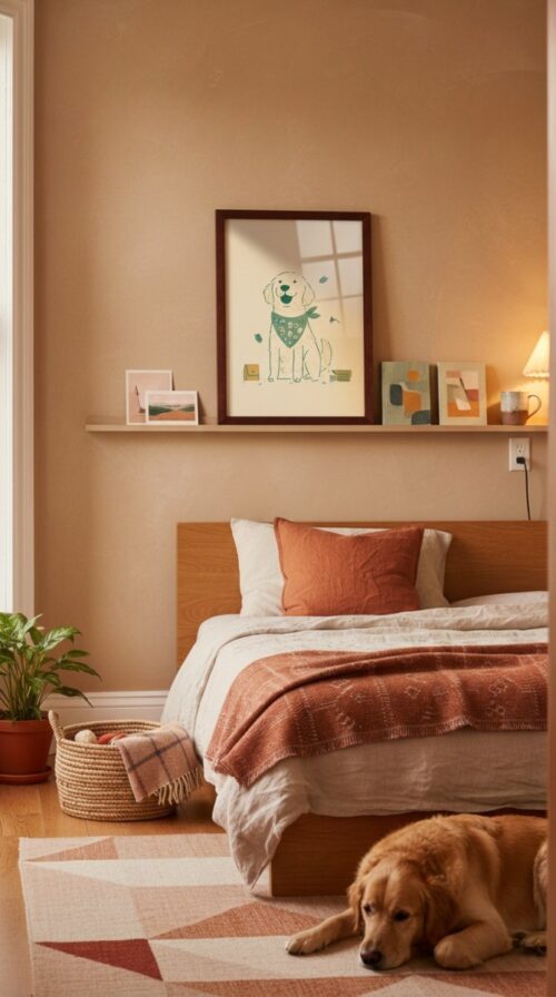 Golden Retriever Cute Dog Scout Print – Kids Room Art - Gift for Boy Scout