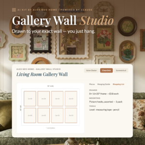 [AI] Gallery Wall Studio — Visualized Layout Planner