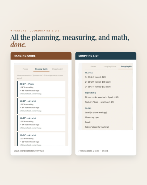 [AI] Gallery Wall Studio — Visualized Layout Planner