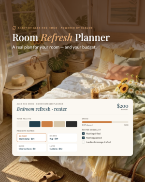 [AI] Room Refresh Planner — Interactive Plan & Budget Tracker