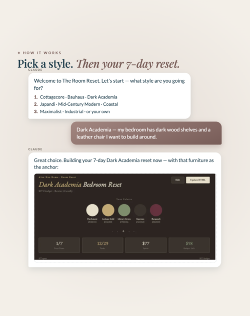 [AI] The Room Reset — Smart 7-Day Style Plan